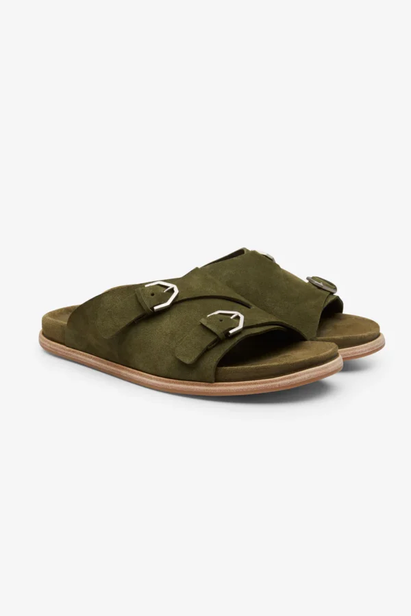 Marvin Olive Green Reversed Suede - Image 2