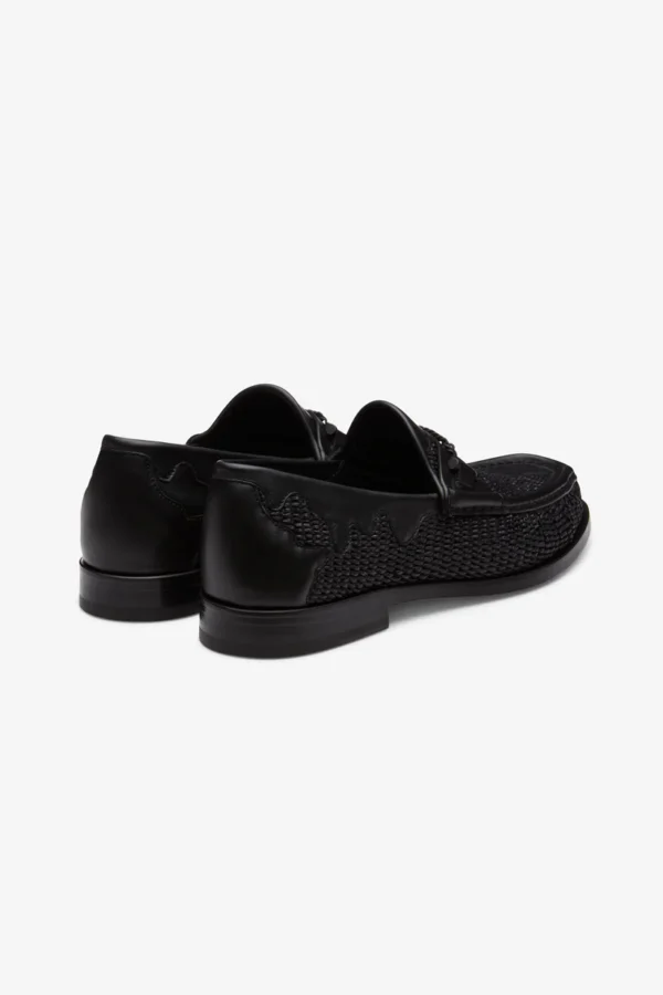 Mick Moccasin Rafia Leather Black - Image 2