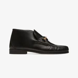 Mick Mid Moccasin Black Leather