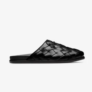 Quincy Slipper Black Weave
